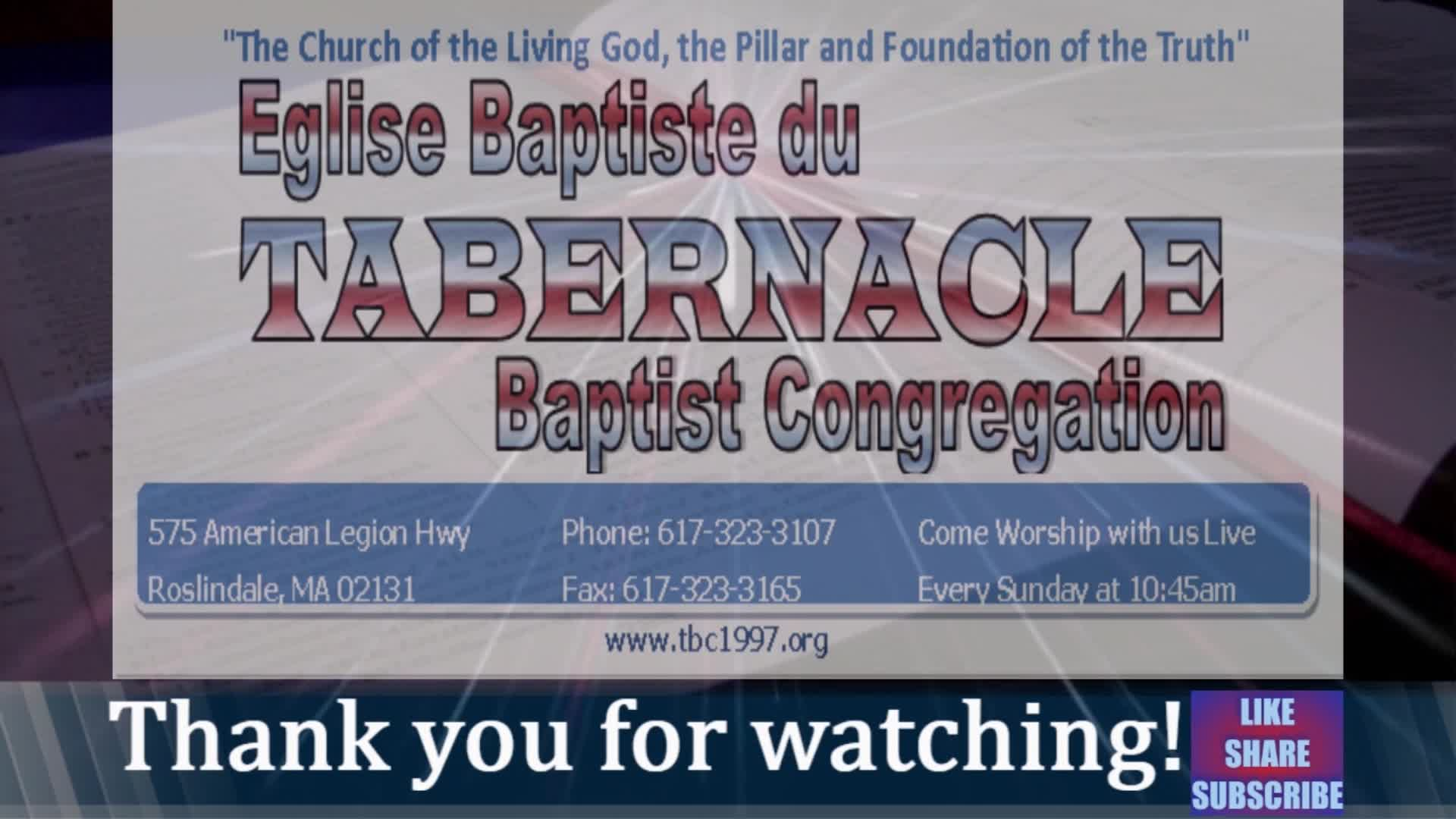Thumbnail image for Eglise Baptiste du Tabernacle Baptist Congregation