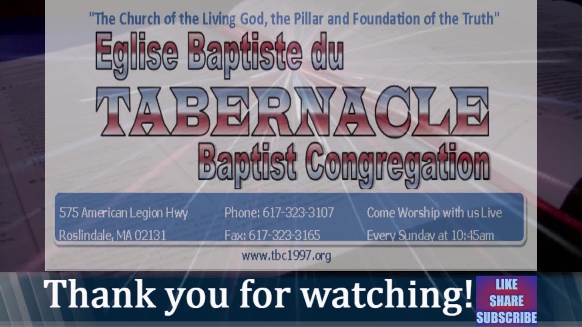 Thumbnail image for Eglise Baptiste du Tabernacle Baptist Congregation