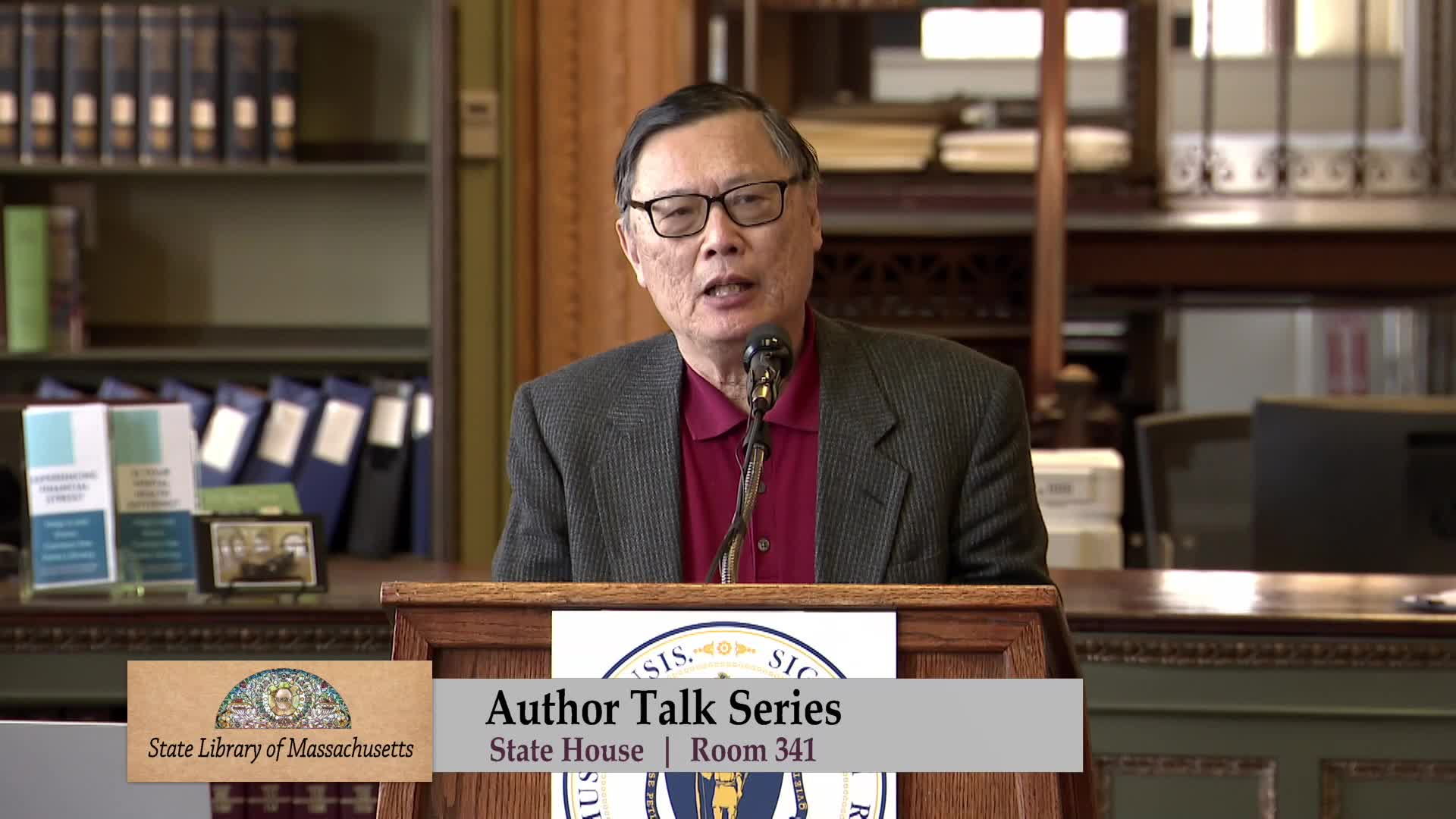Thumbnail image for Massachusetts House of Representatives - Library Author Talk with Michael Liu