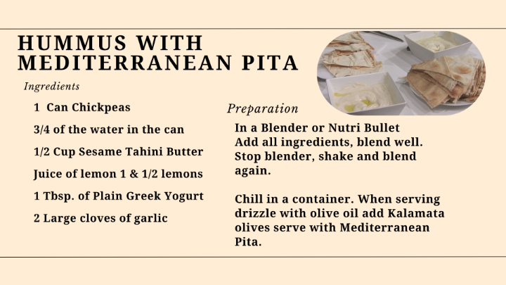 Thumbnail image for Chef DeRosa's Secrets Inspiring Autism - "Hummus with Mediterranean Pita"