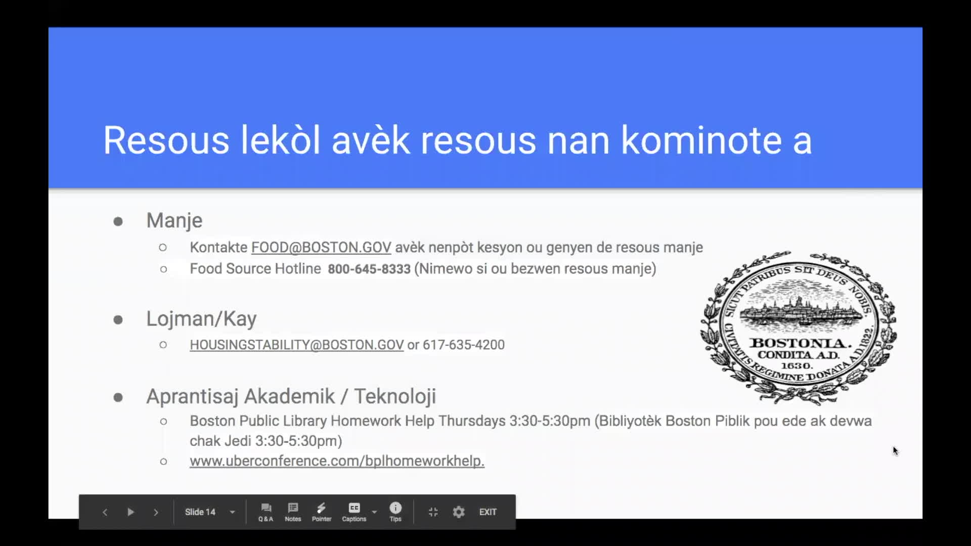 Thumbnail image for Haitian Creole Family Presentation